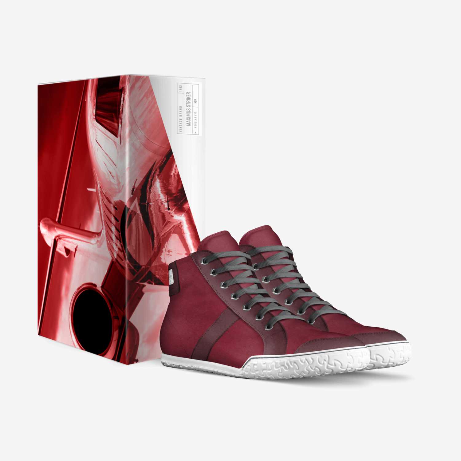 Maximus Striker custom made in Italy shoes by Rebekah Davis | Box view