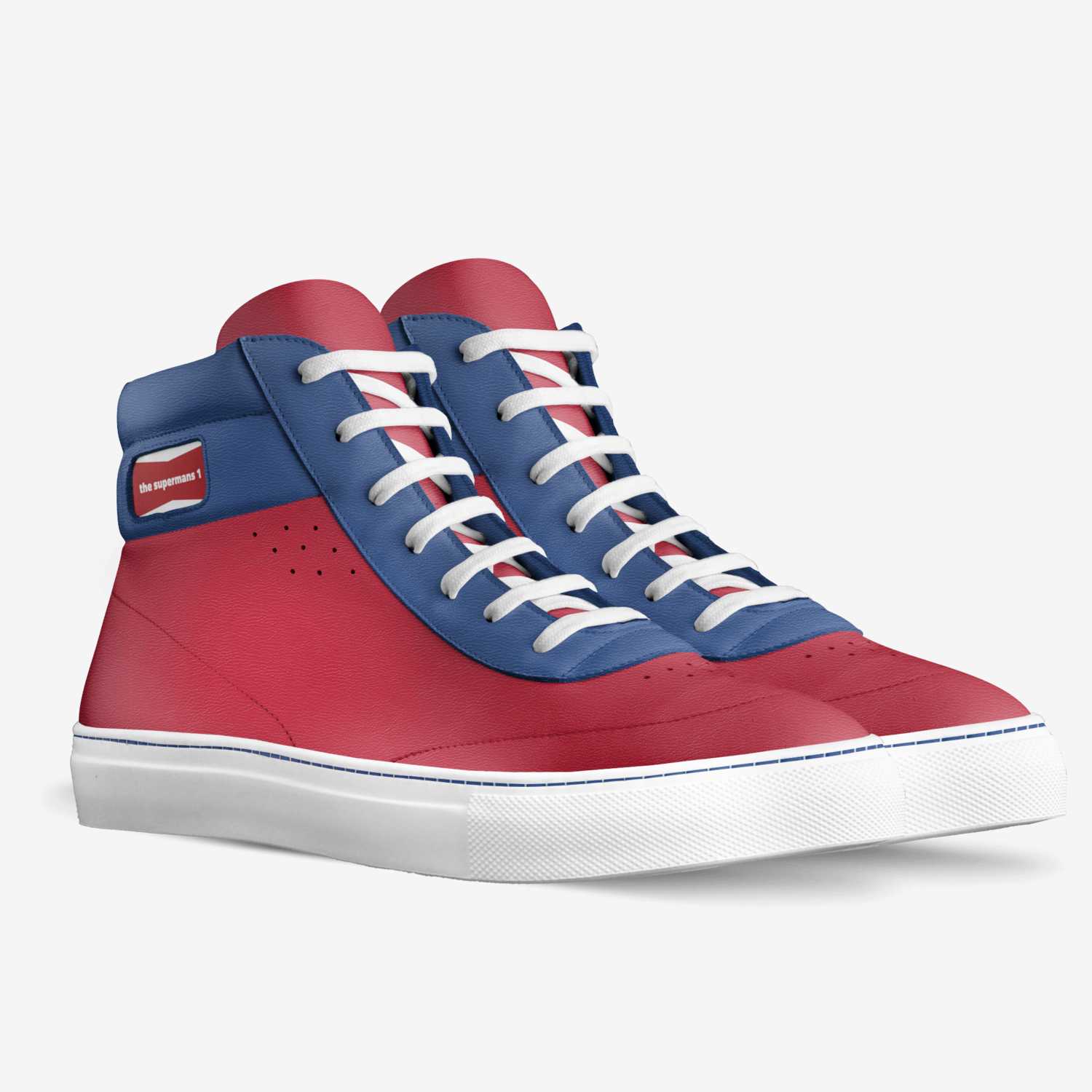the superman 1's custom made in Italy shoes by Shjayvion | Double view