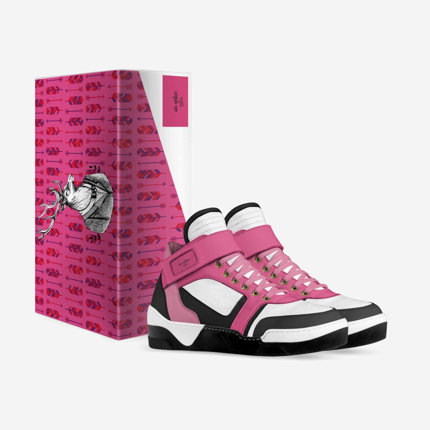 air spikes custom made in Italy shoes by Sage Guthrie | Box view