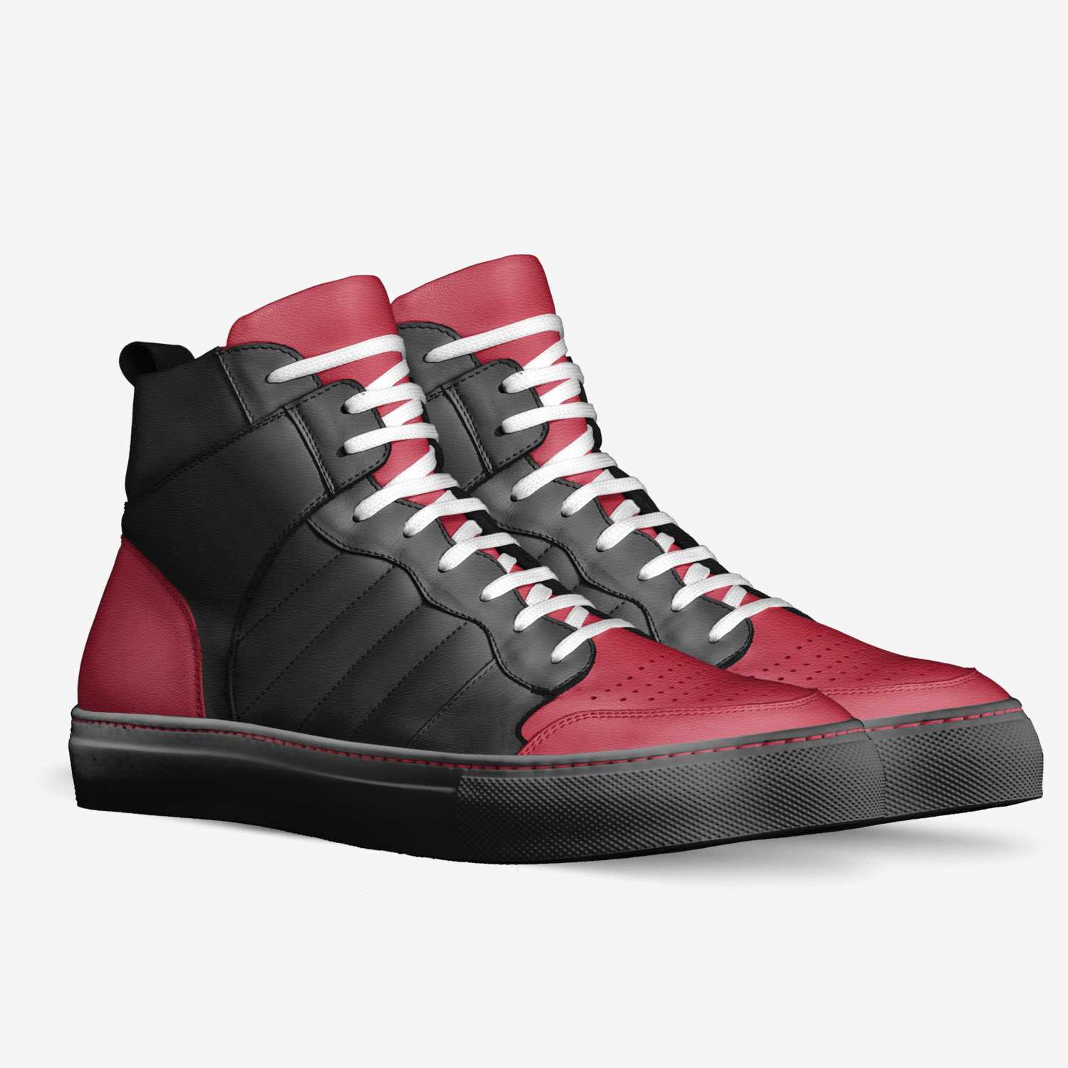 laced up custom made in Italy shoes by Quinton | Double view