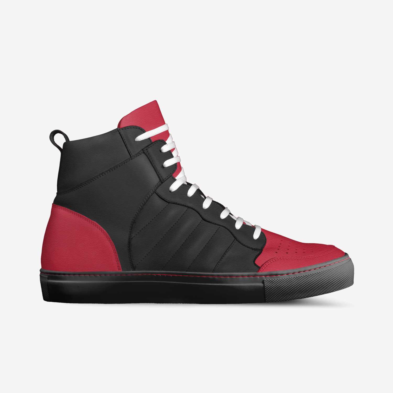 laced up custom made in Italy shoes by Quinton | Side view