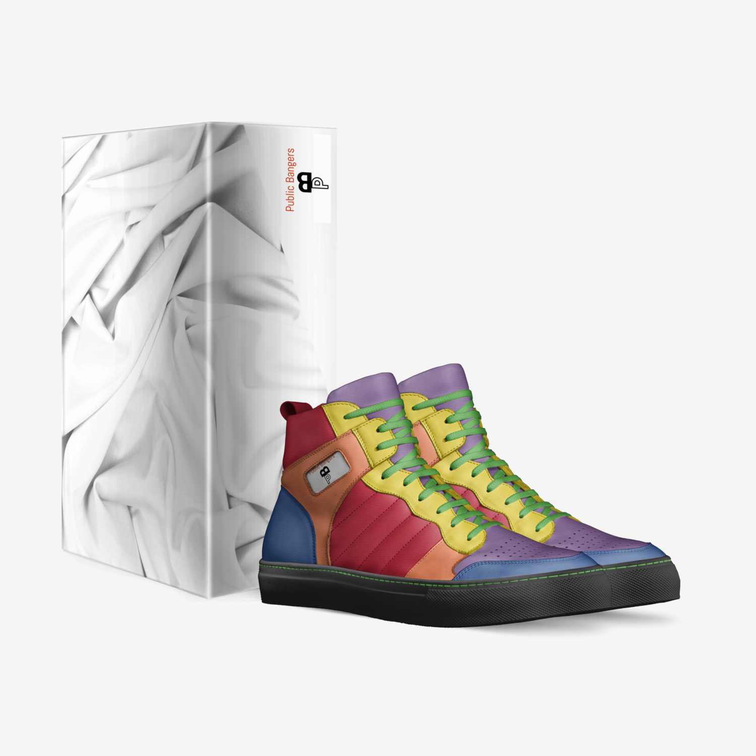 Rainbows custom made in Italy shoes by Joshua Julius Carter | Box view