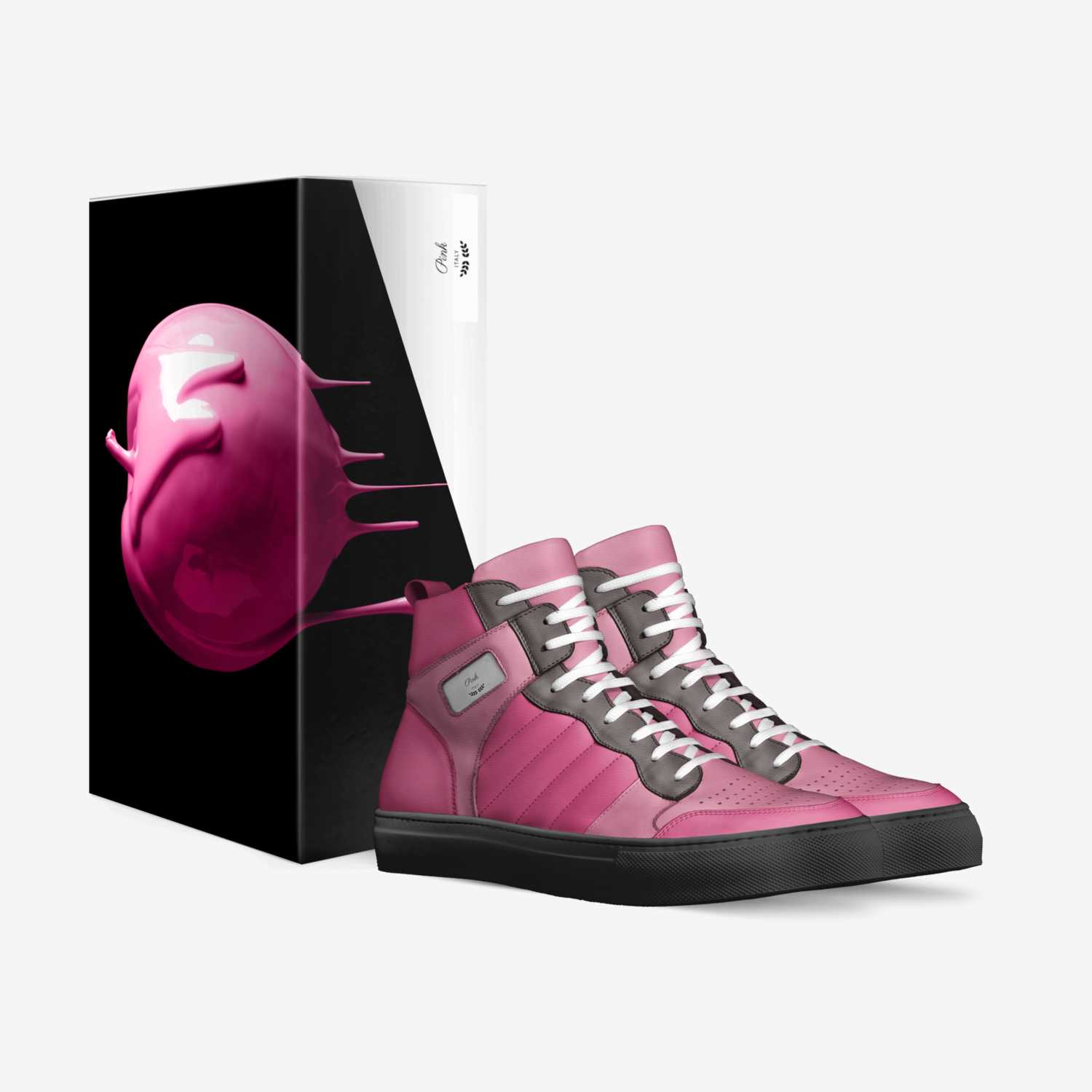Pink custom made in Italy shoes by Lanayah Cotton | Box view