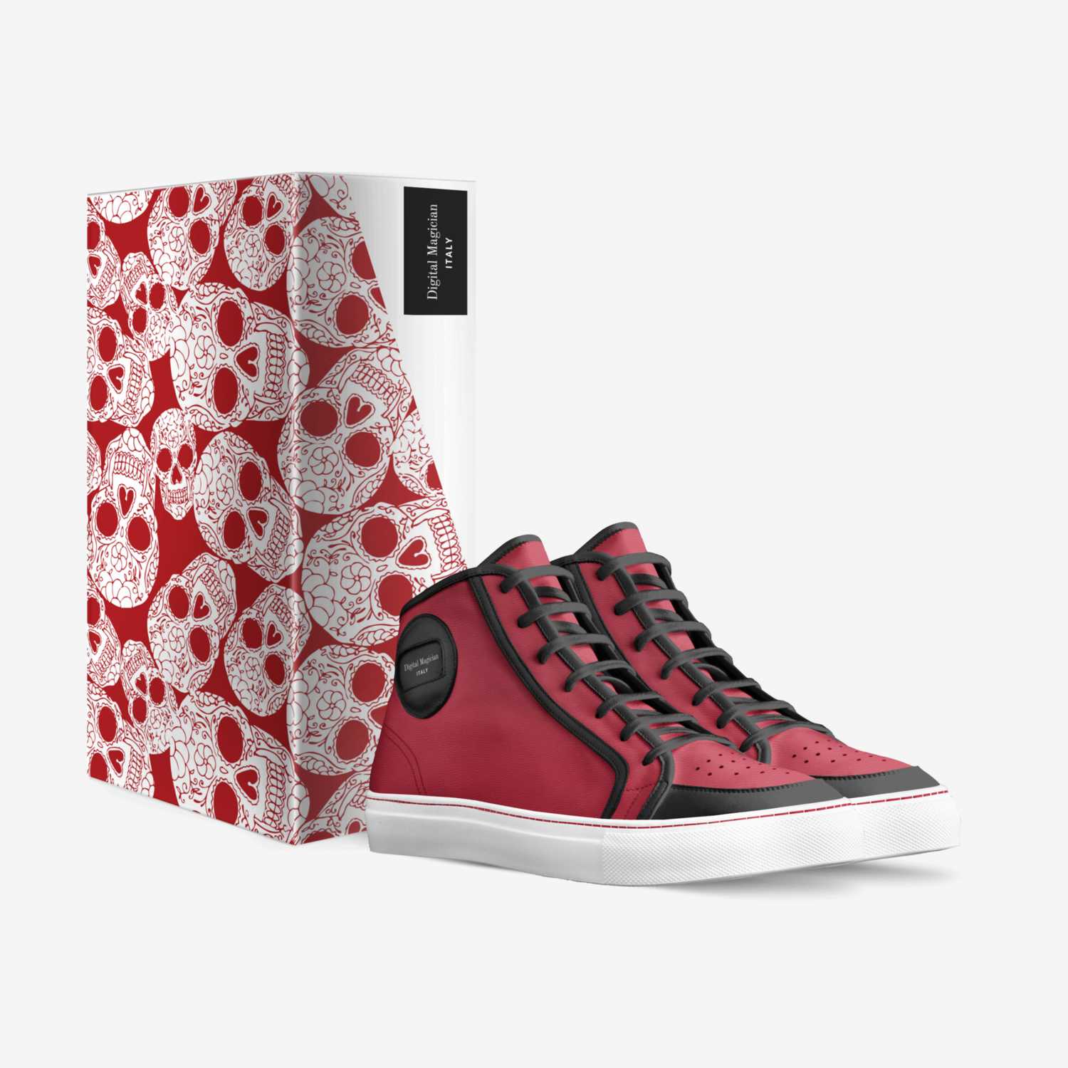 Digital Magician custom made in Italy shoes by Dzunisani Mathebula | Box view