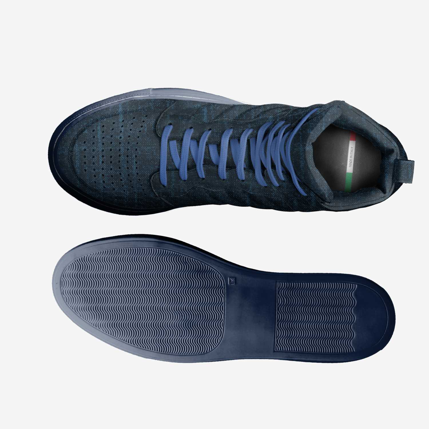 vics blue air custom made in Italy shoes by Brayden Murphy | Top view