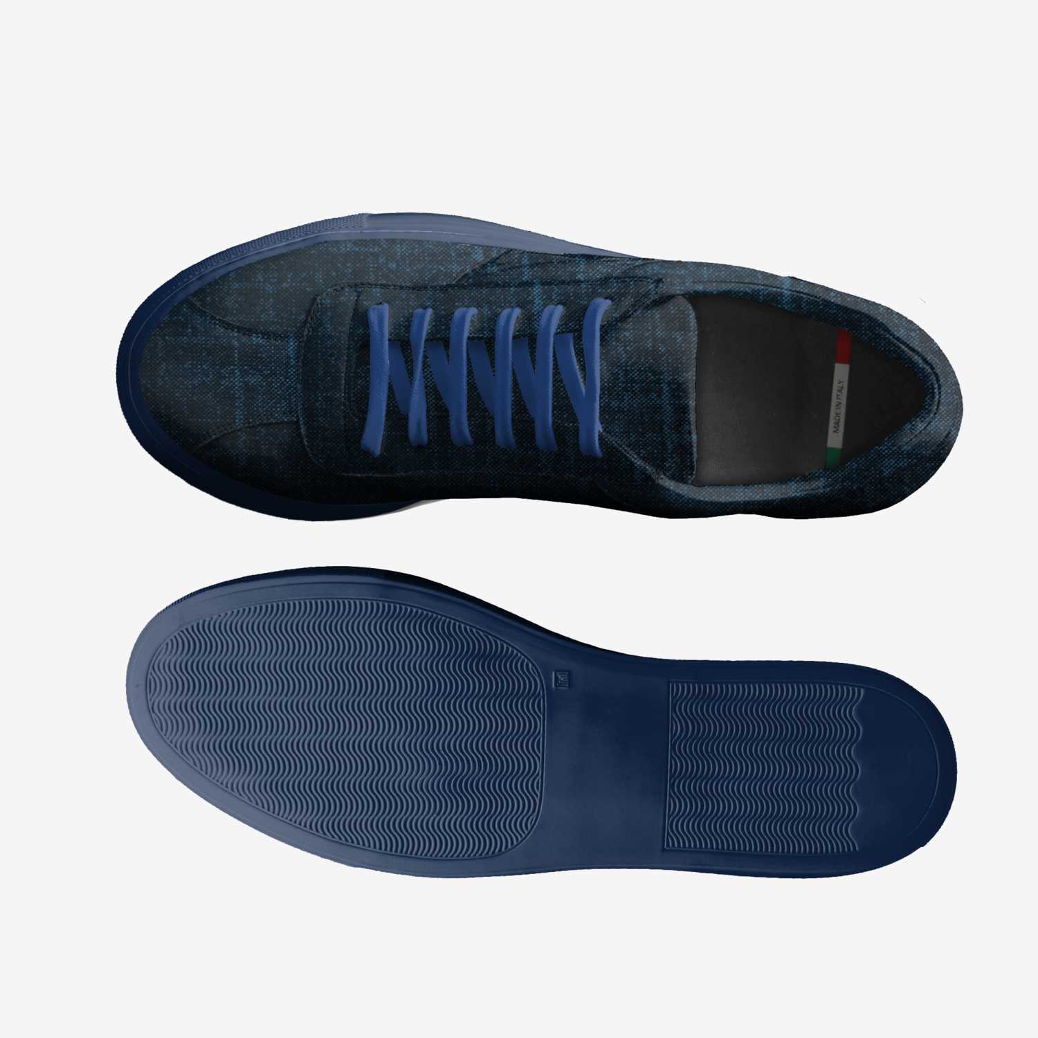 vics blue 2 custom made in Italy shoes by Brayden Murphy | Top view