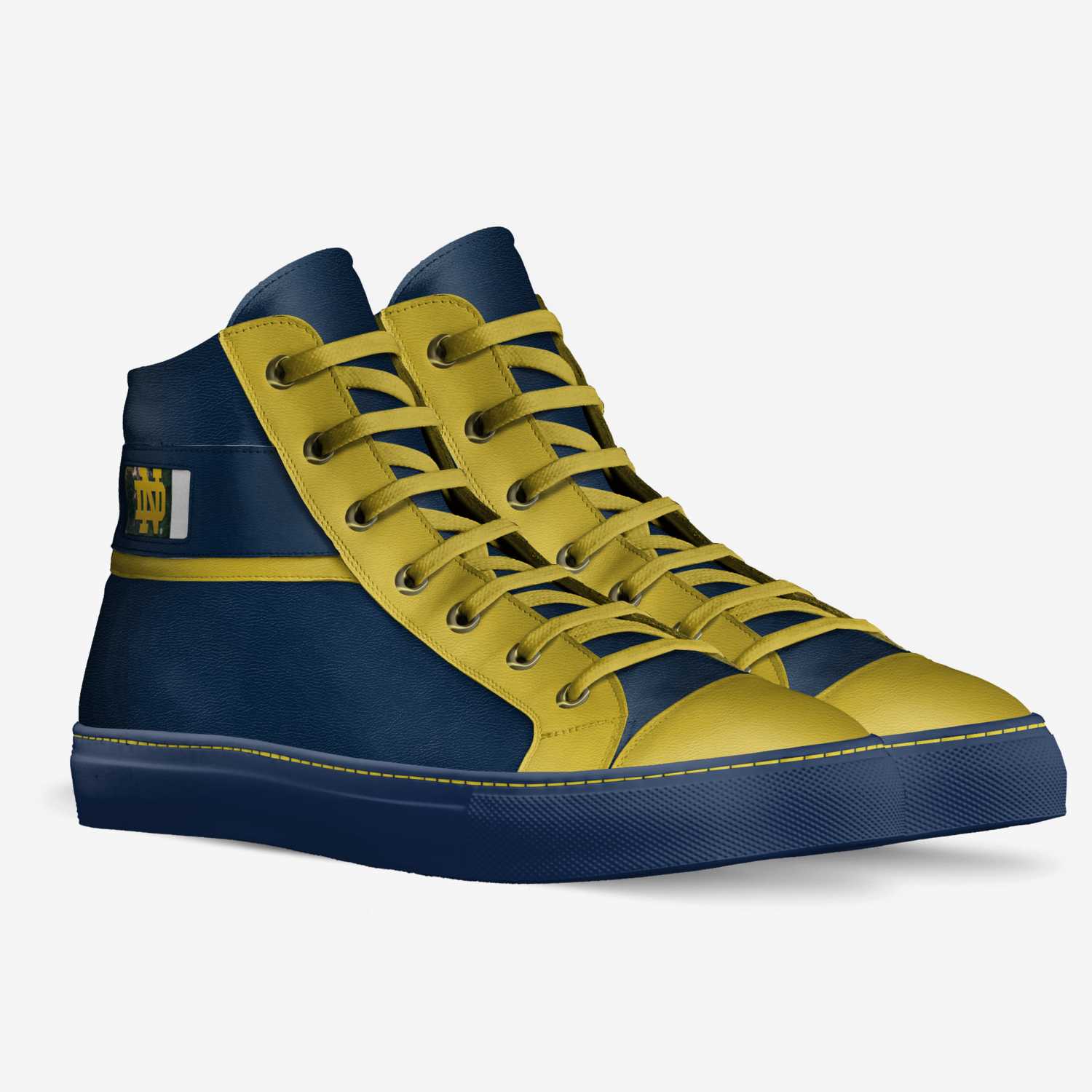 Notre Dame special custom made in Italy shoes by Michael Rouse | Double view
