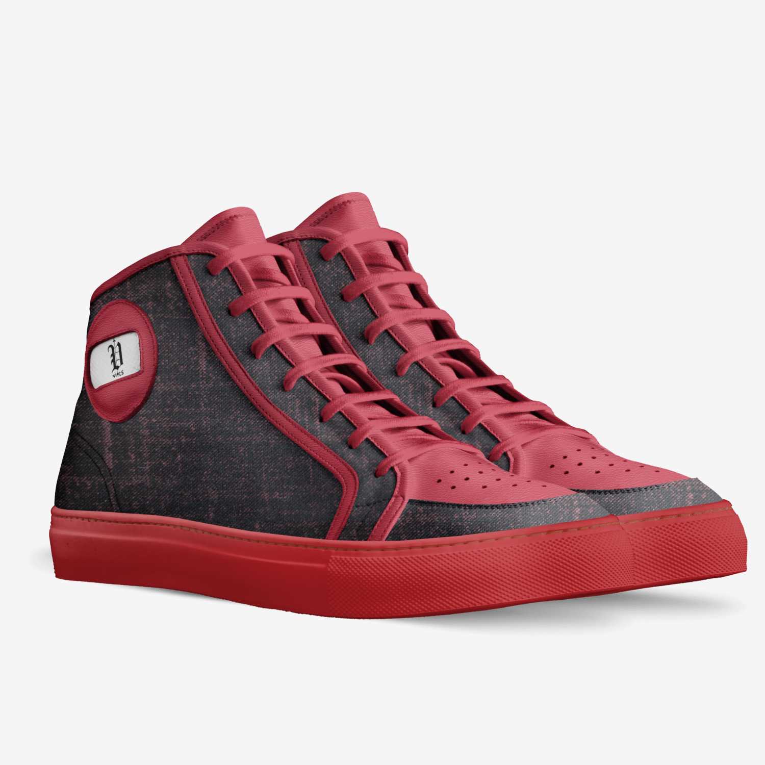 vics true red custom made in Italy shoes by Brayden Murphy | Double view