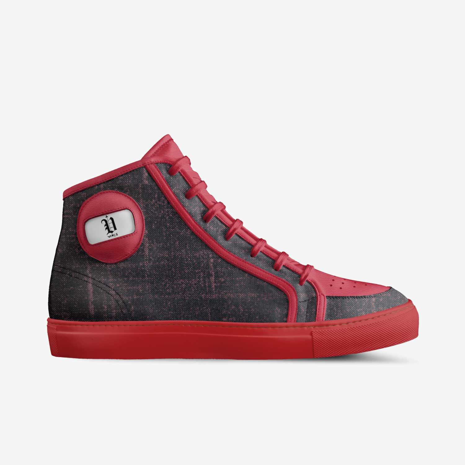 vics true red custom made in Italy shoes by Brayden Murphy | Side view