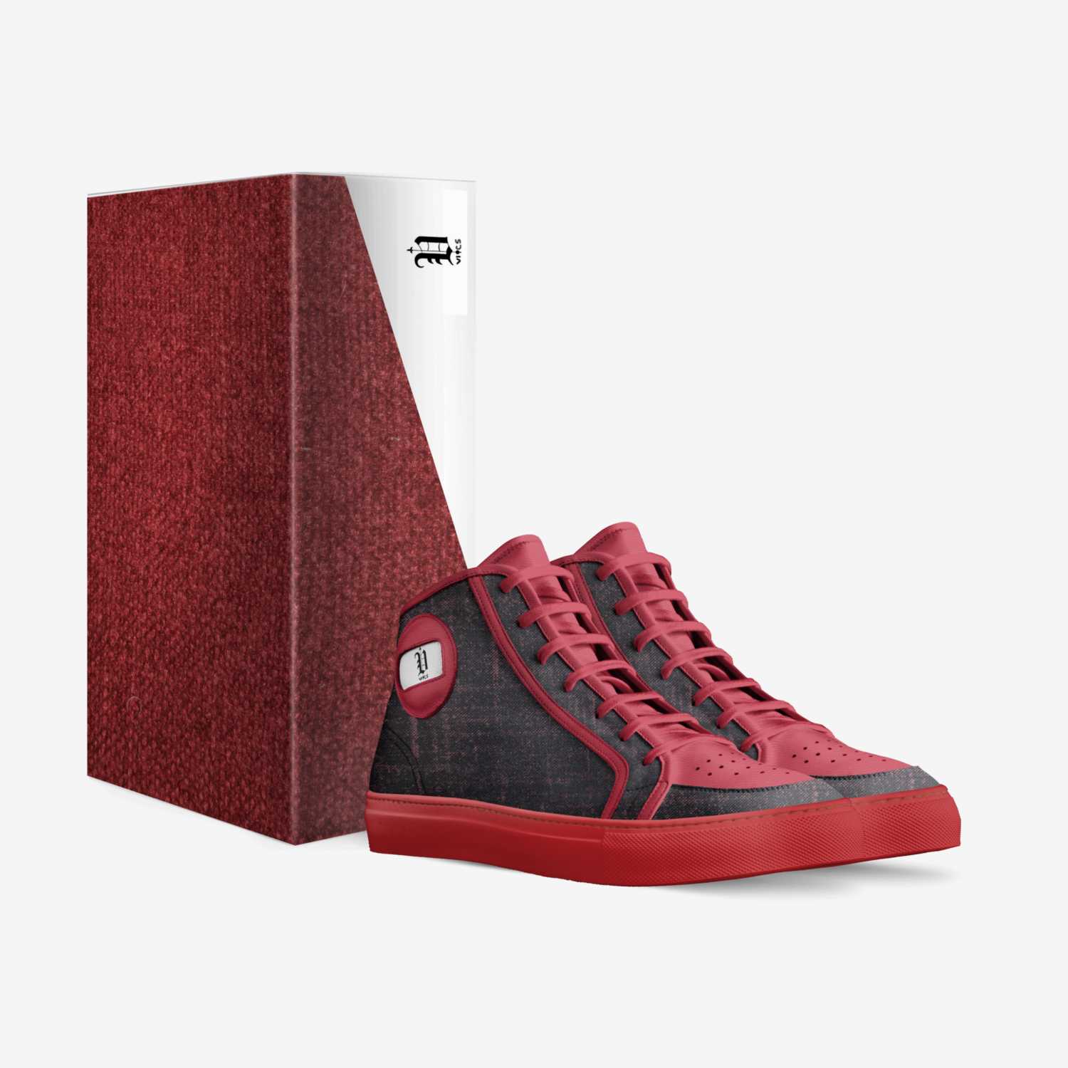 vics true red custom made in Italy shoes by Brayden Murphy | Box view
