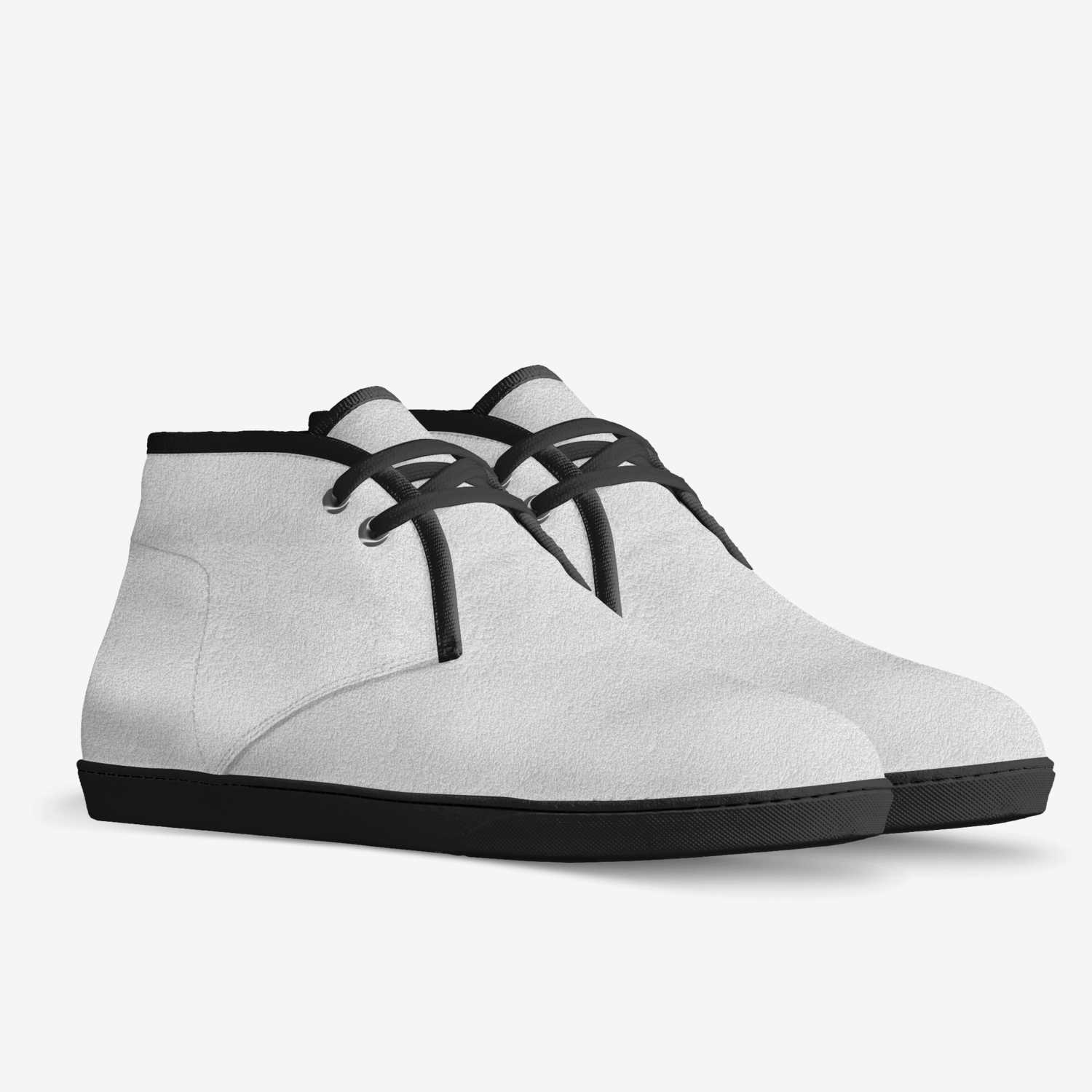 WHITE CHUKK custom made in Italy shoes by Mahdi Divine | Double view