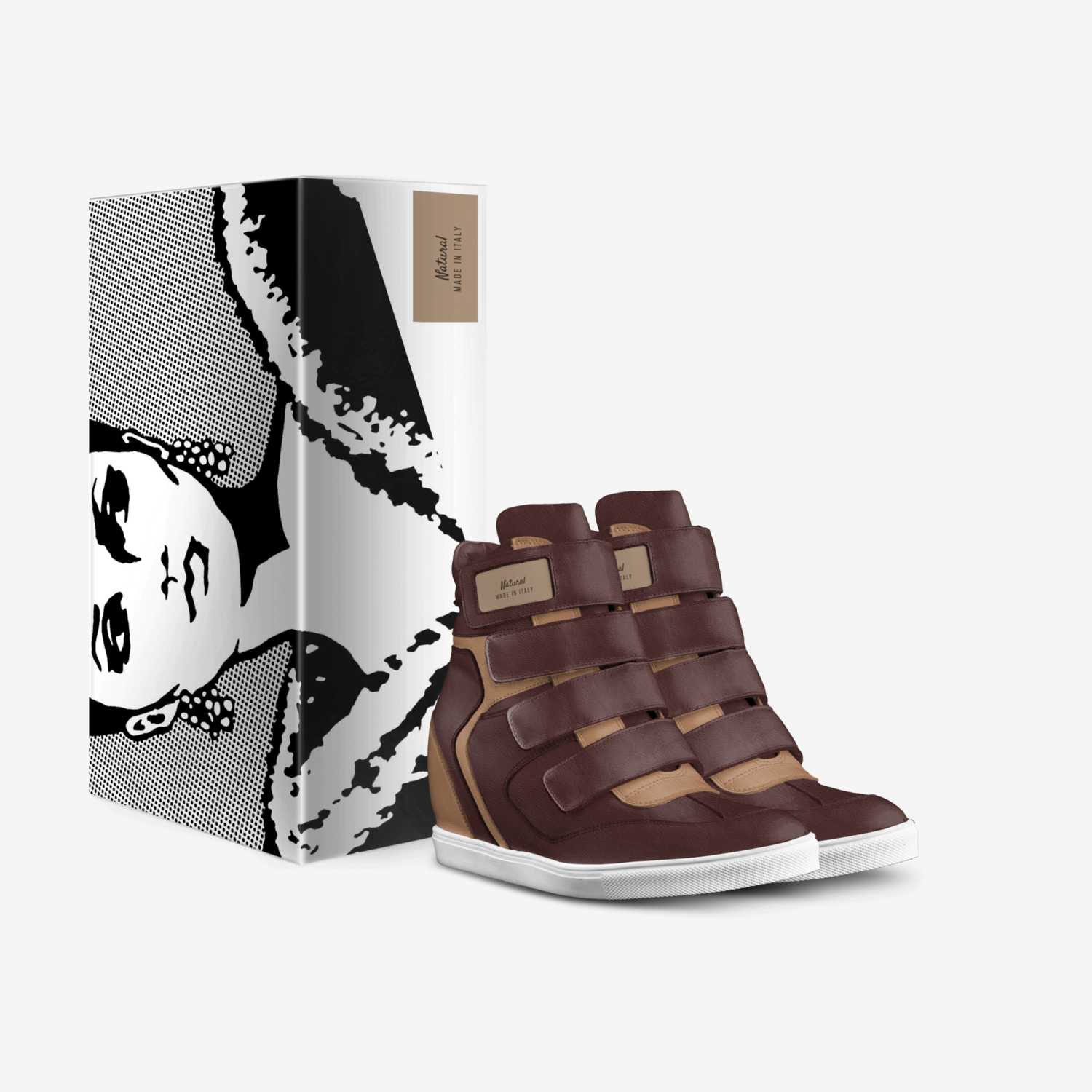 Natural custom made in Italy shoes by Coxabling Moxabling | Box view