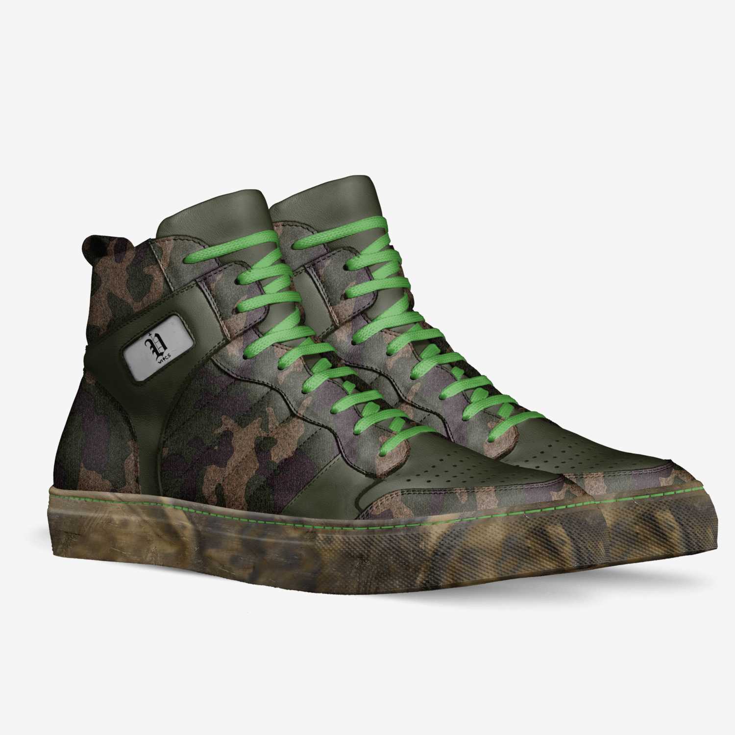 vics army air custom made in Italy shoes by Brayden Murphy | Double view