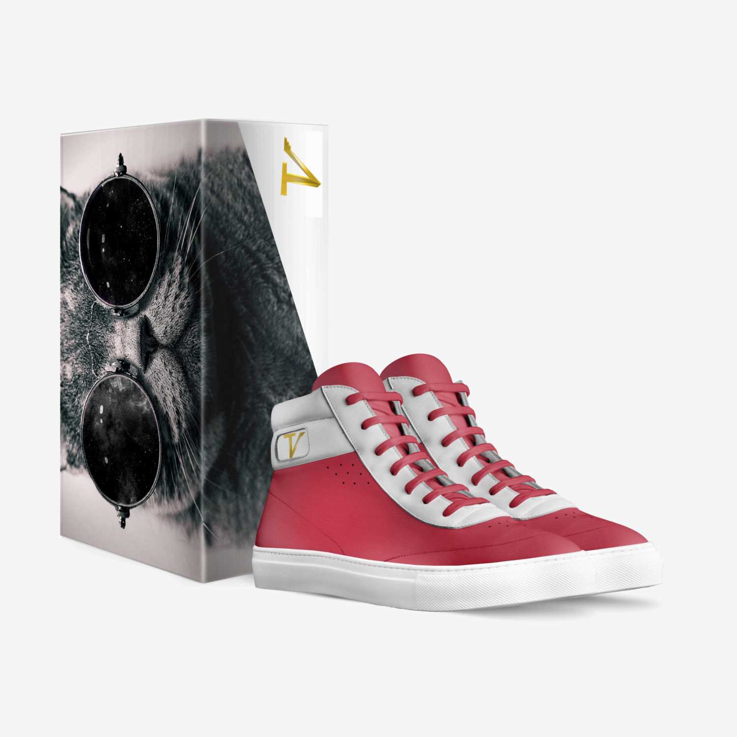 Criterion Red custom made in Italy shoes by Lamont Sanders | Box view
