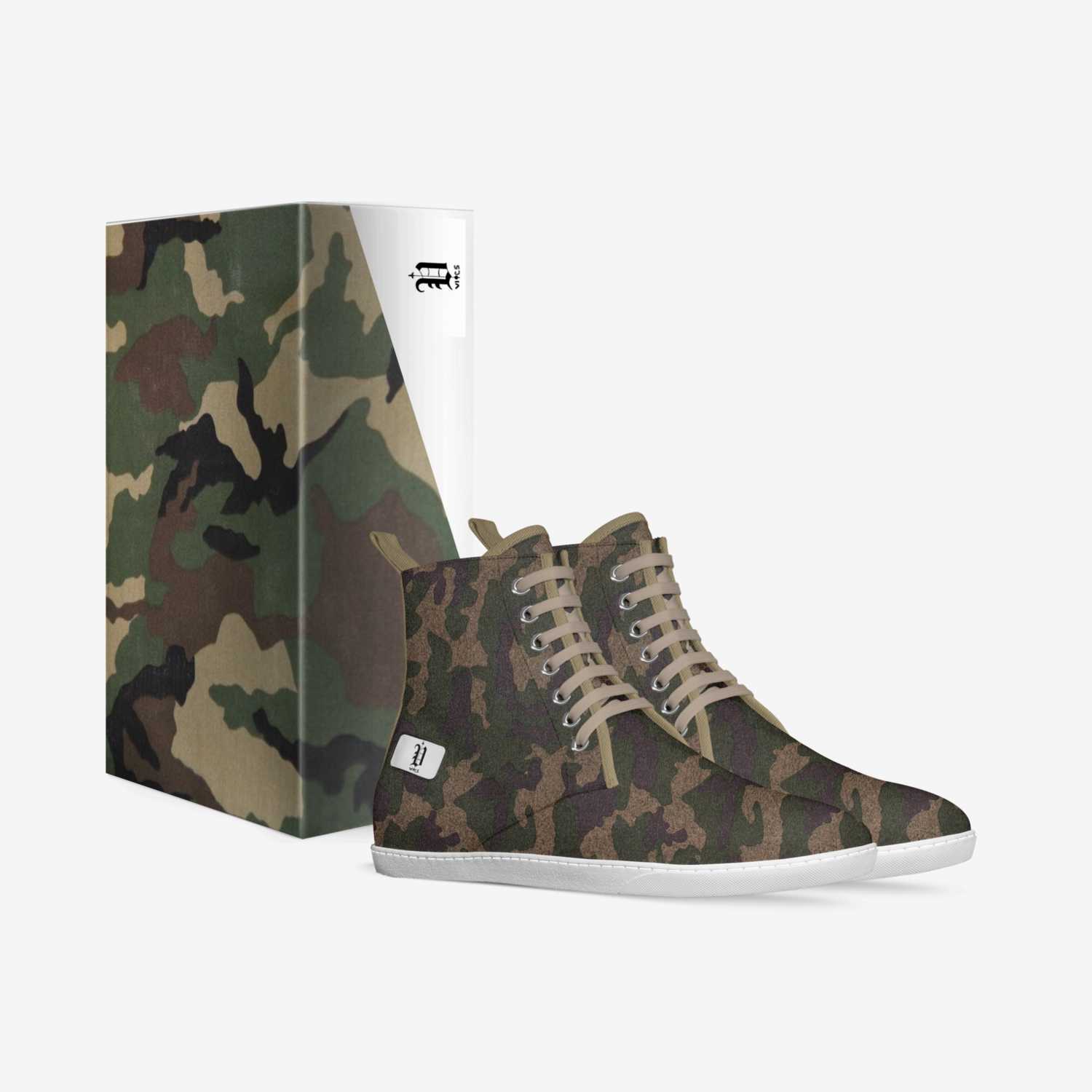 vics desert army custom made in Italy shoes by Brayden Murphy | Box view