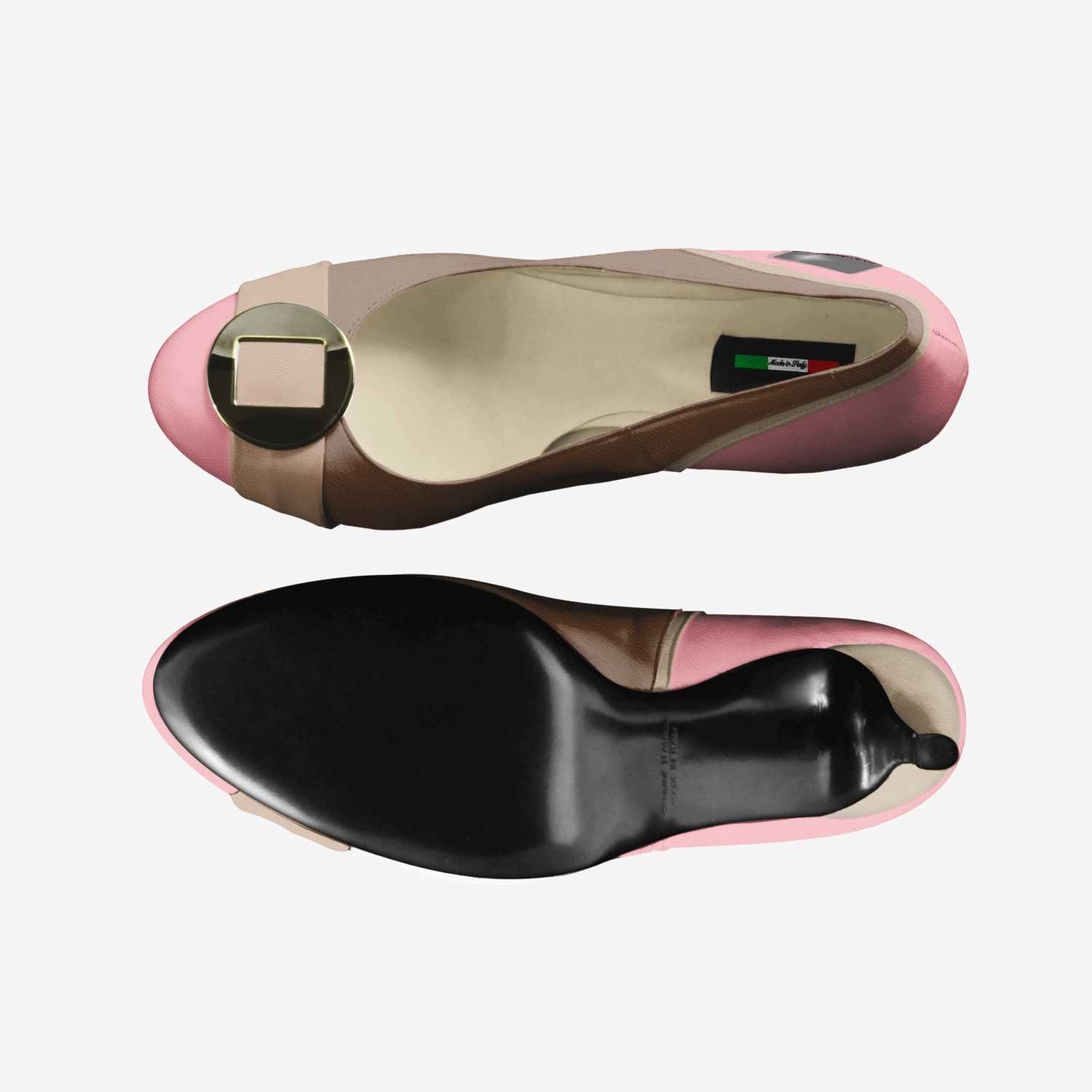 Salmoned Heels custom made in Italy shoes by Mud-di: Miss Unique Designer Is | Top view