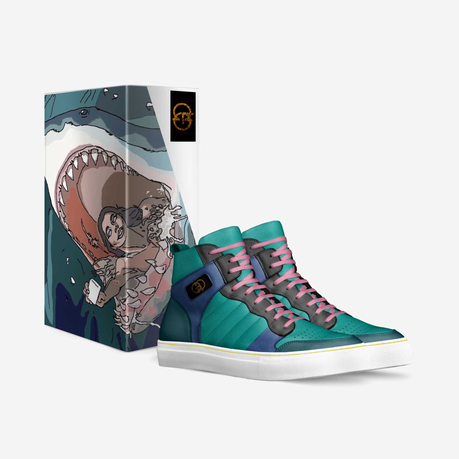 Selfie Sharks custom made in Italy shoes by Savage Image | Box view