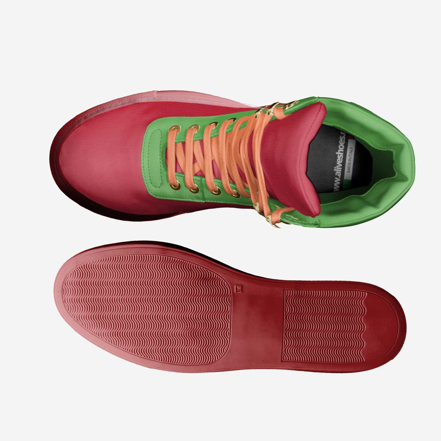 Color War custom made in Italy shoes by Shyanna Sowder | Top view