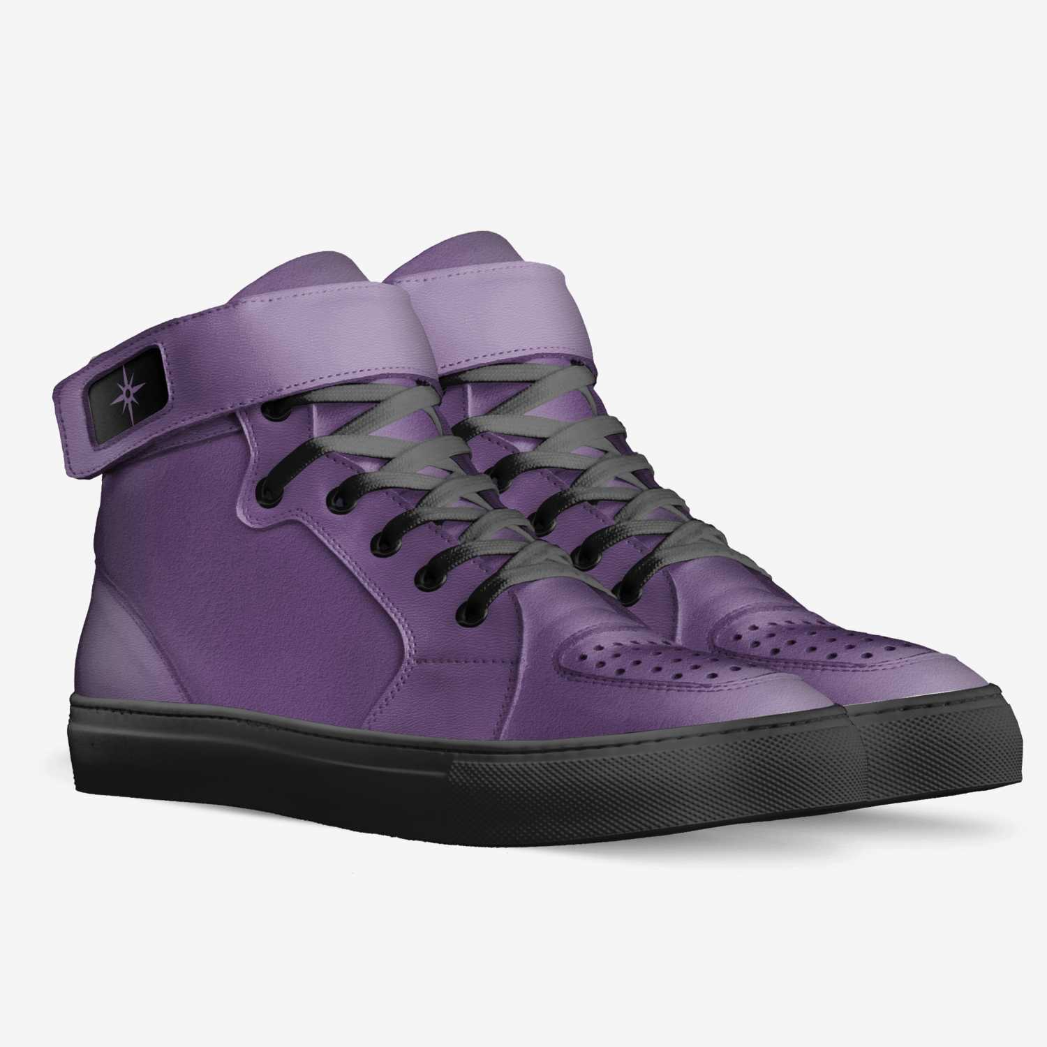 Purple Over Suede custom made in Italy shoes by Edwan Jones | Double view