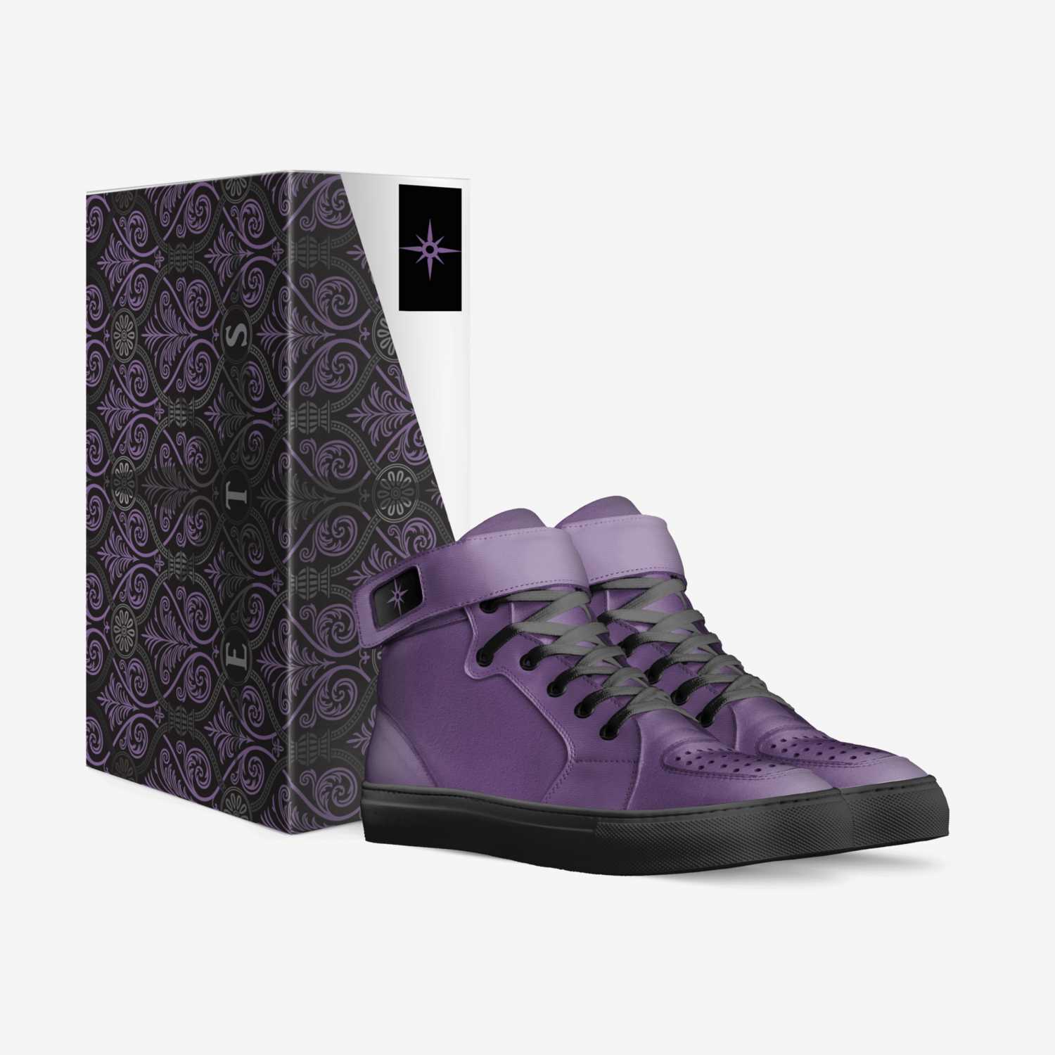 Purple Over Suede custom made in Italy shoes by Edwan Jones | Box view
