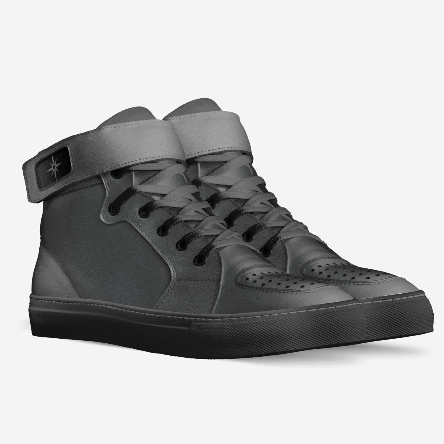 Gray Over Suede custom made in Italy shoes by Edwan Jones | Double view