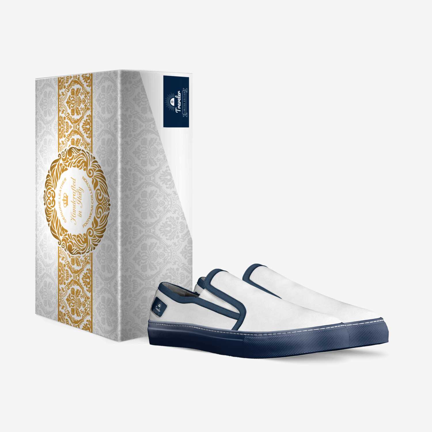 Traveler custom made in Italy shoes by Don Thomas | Box view
