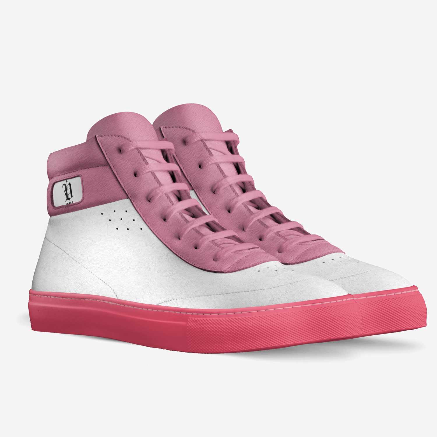 Vics pink custom made in Italy shoes by Brayden Murphy | Double view
