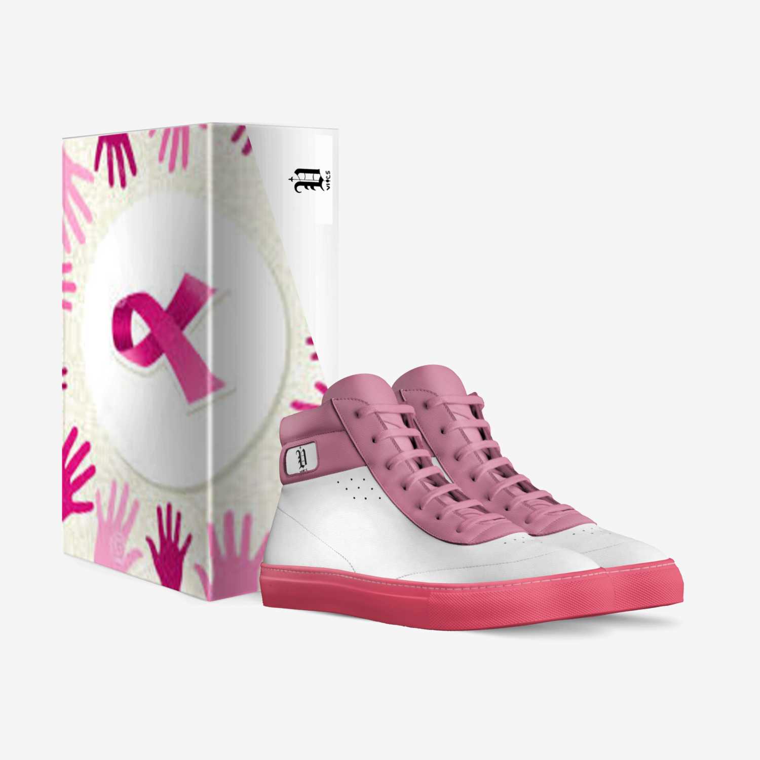 Vics pink custom made in Italy shoes by Brayden Murphy | Box view