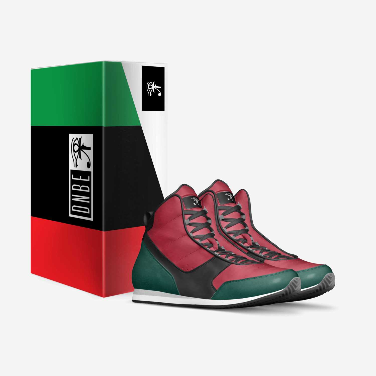 Hoop Dream - rbg custom made in Italy shoes by Dnbe Apparel | Box view