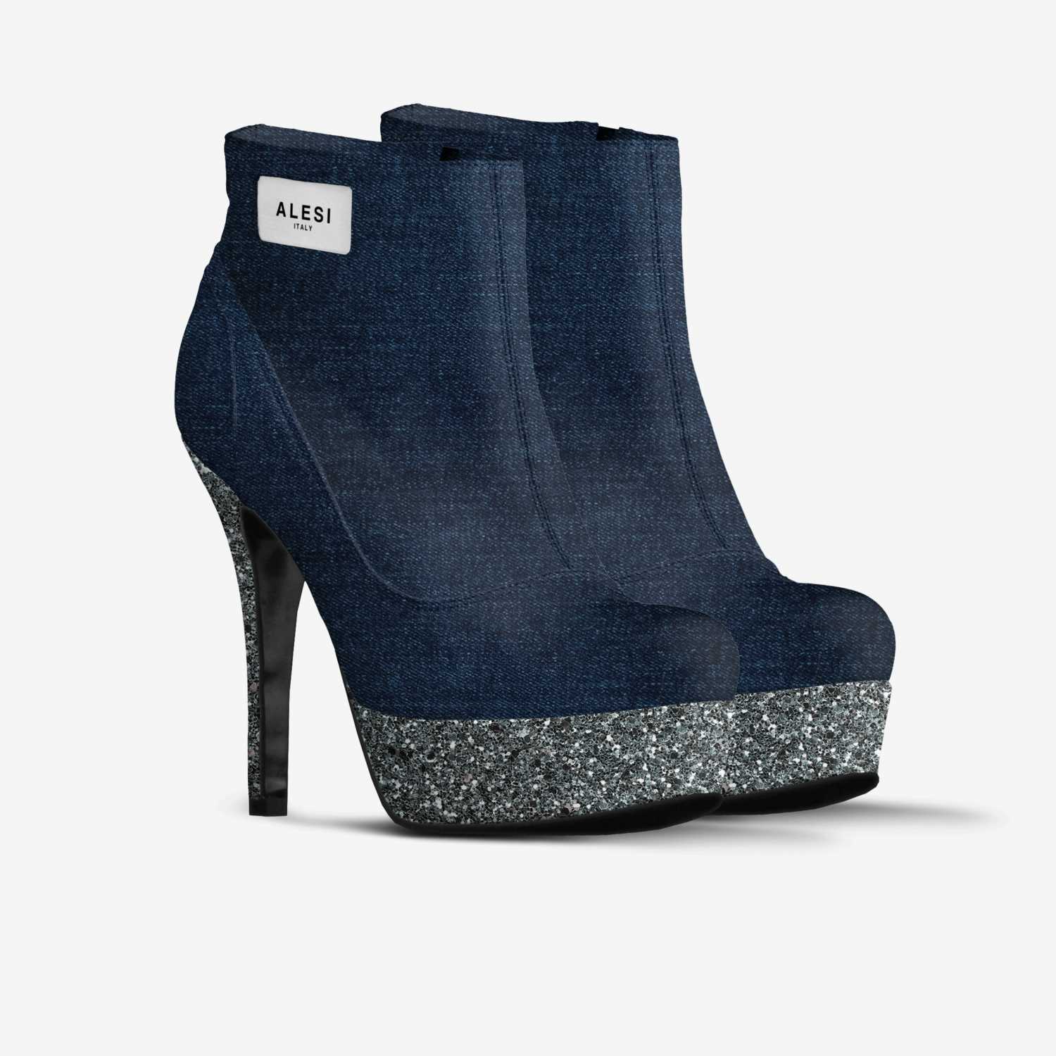 Alesi Zipper Heel custom made in Italy shoes by Lonanthony Parker | Double view