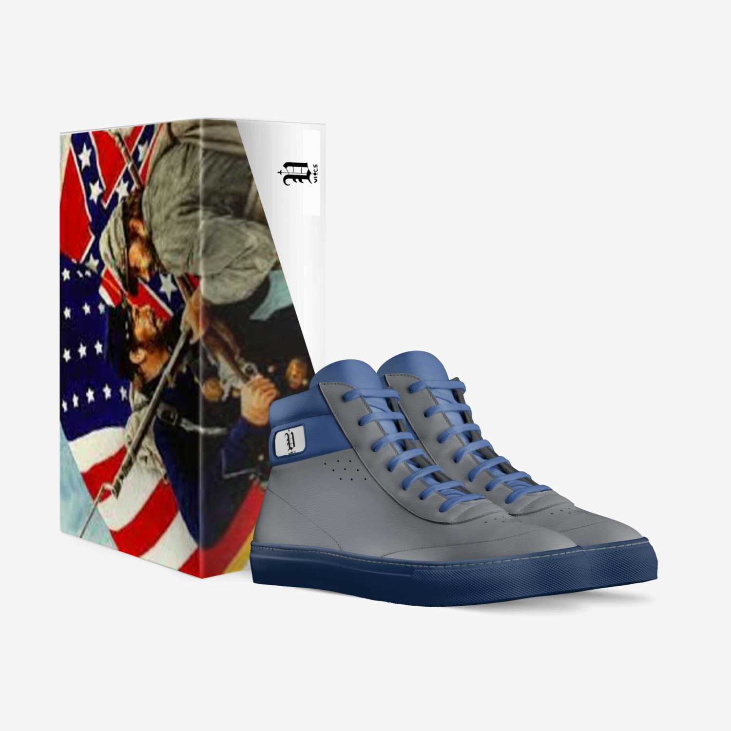 Vics civil war custom made in Italy shoes by Brayden Murphy | Box view
