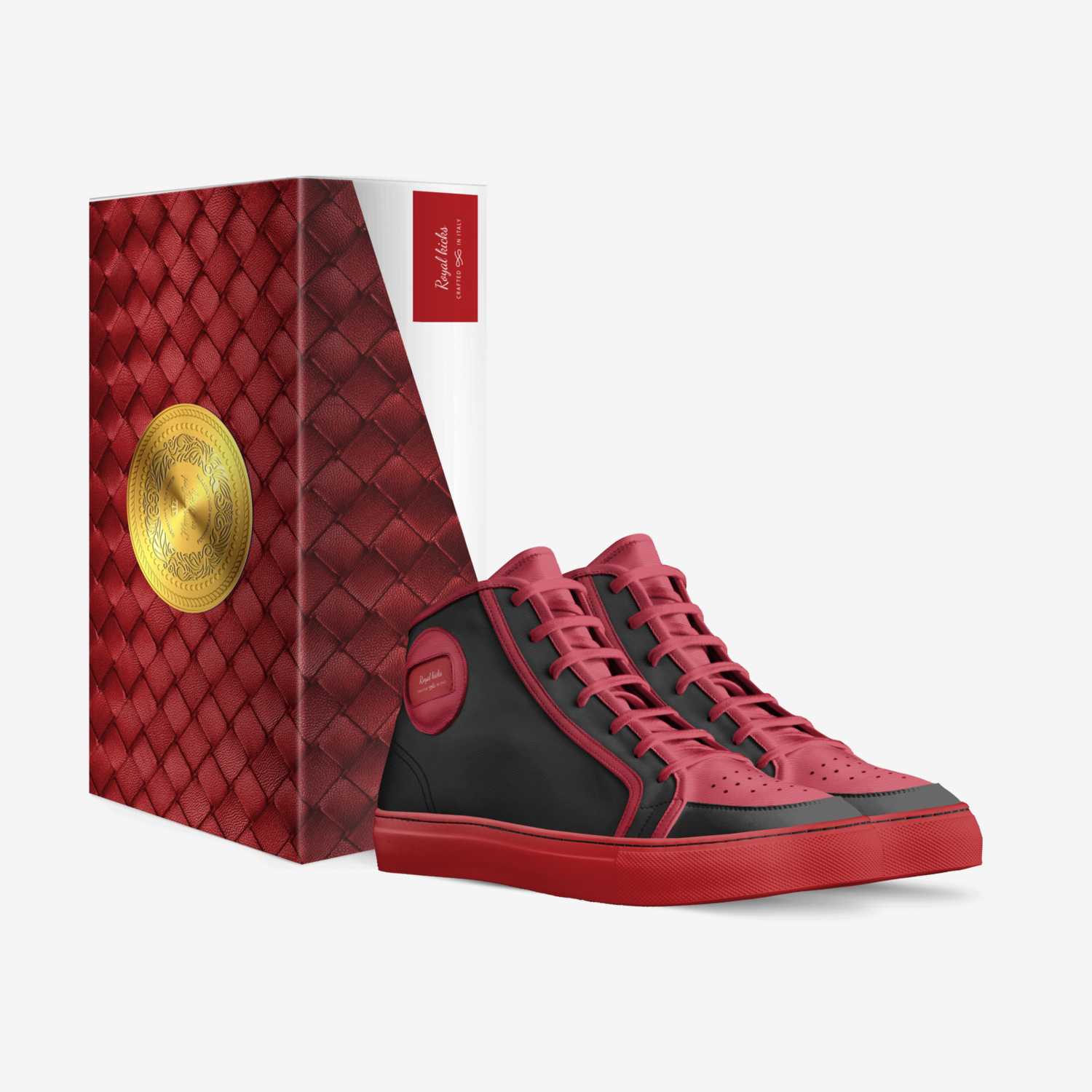 Royal kicks custom made in Italy shoes by Preston Joslin | Box view