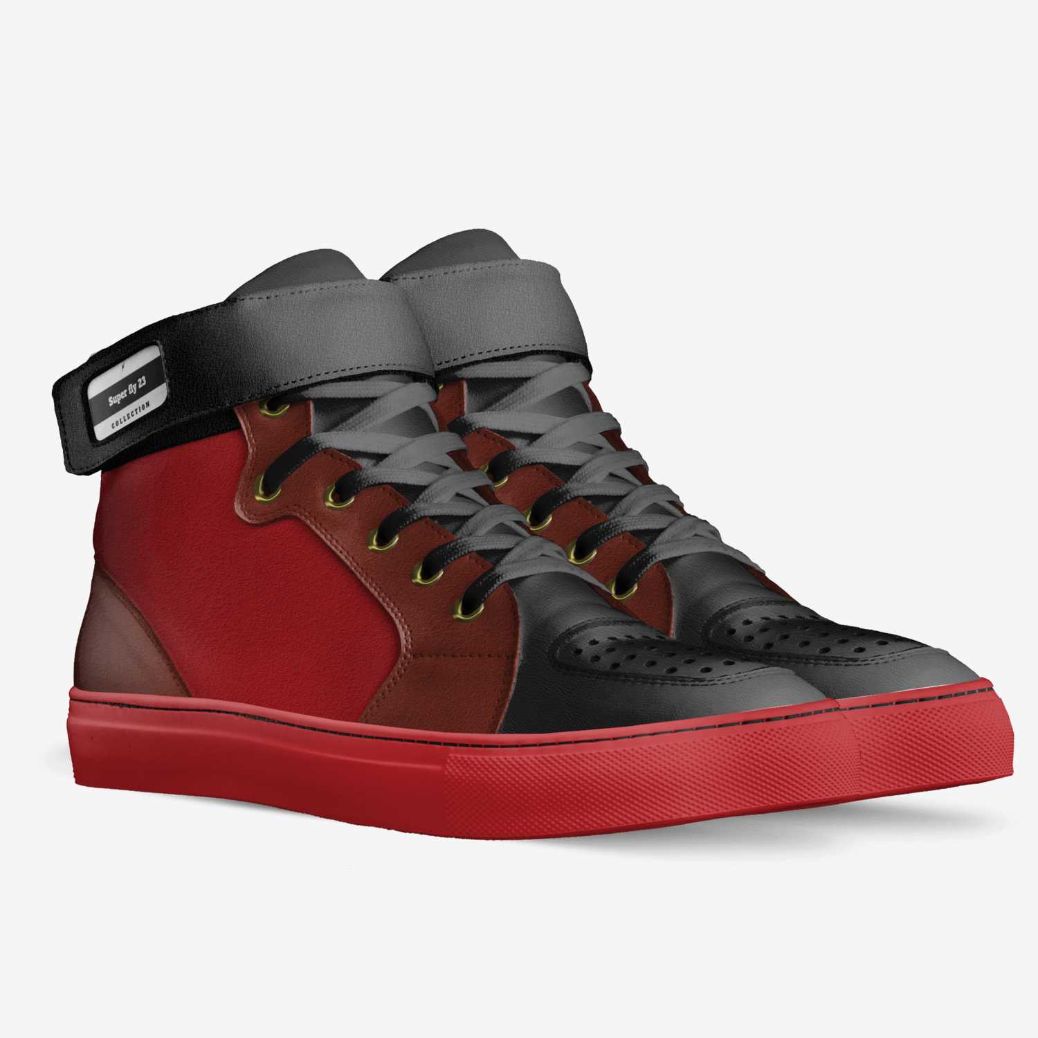 Super fly 23 custom made in Italy shoes by Hunter Ugly God | Double view