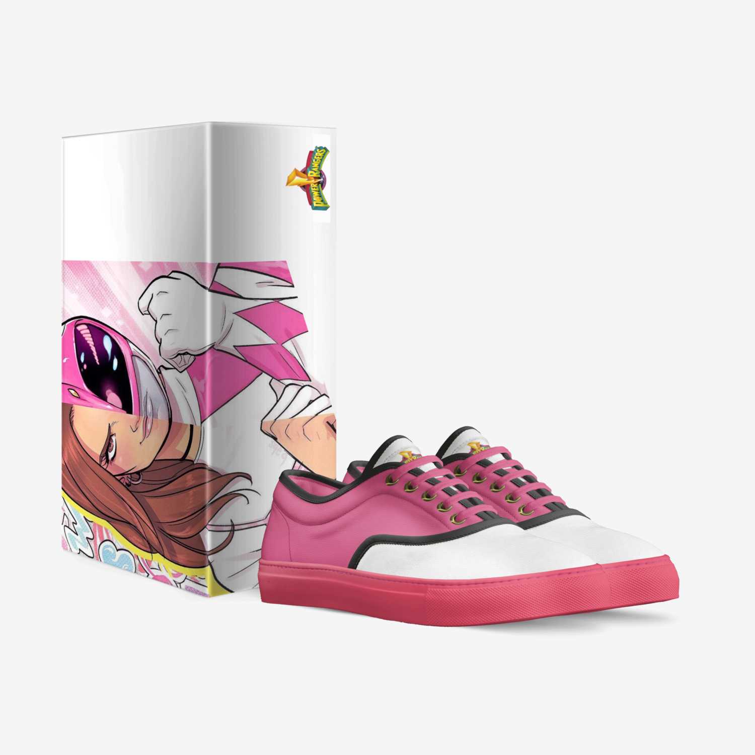 Pink ranger  custom made in Italy shoes by Richard Burgos | Box view