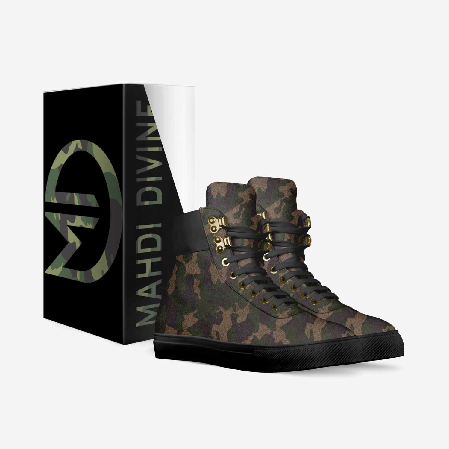 MD CAMO BOOT custom made in Italy shoes by Mahdi Divine | Box view