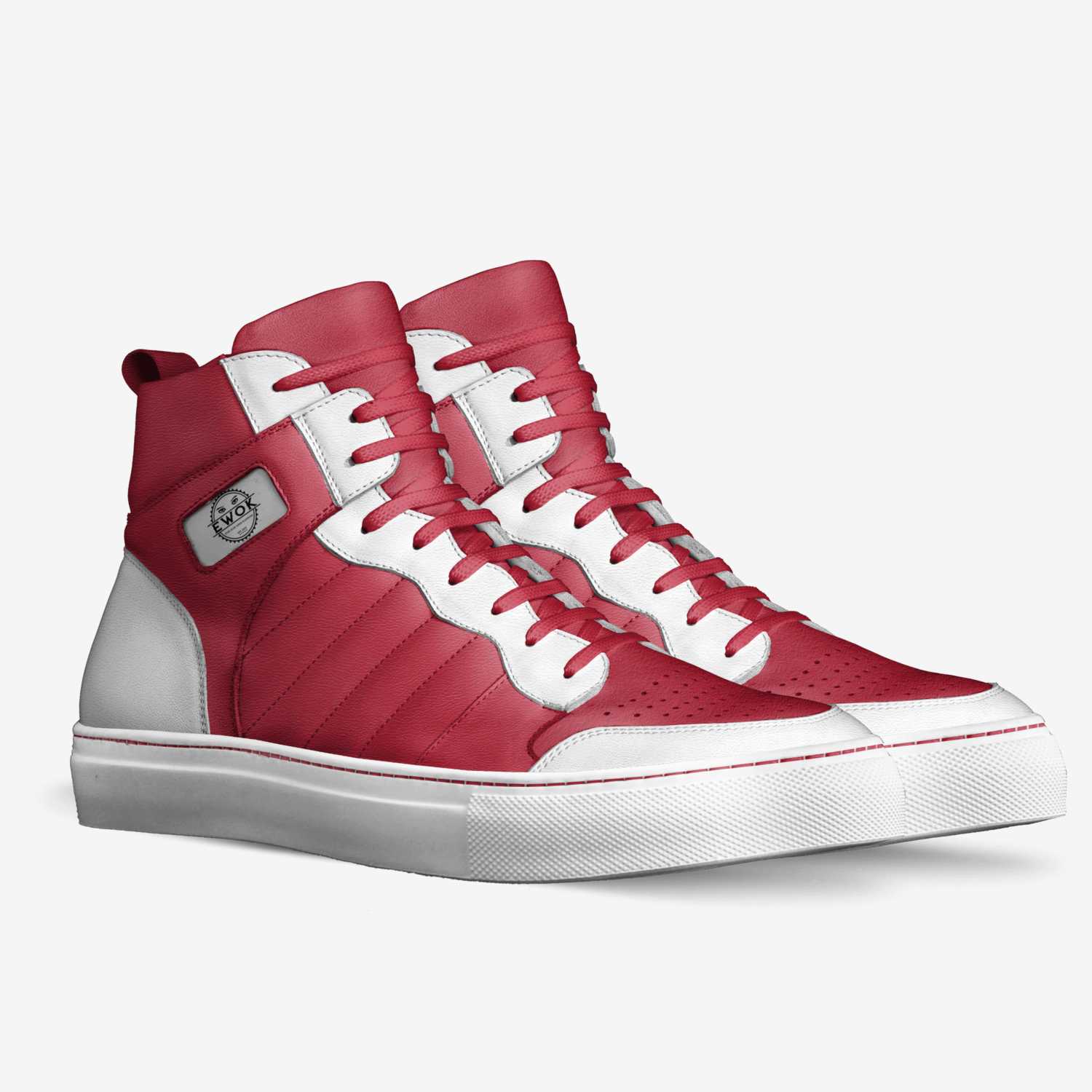 EWOK HITEK RED custom made in Italy shoes by Amp Jones | Double view