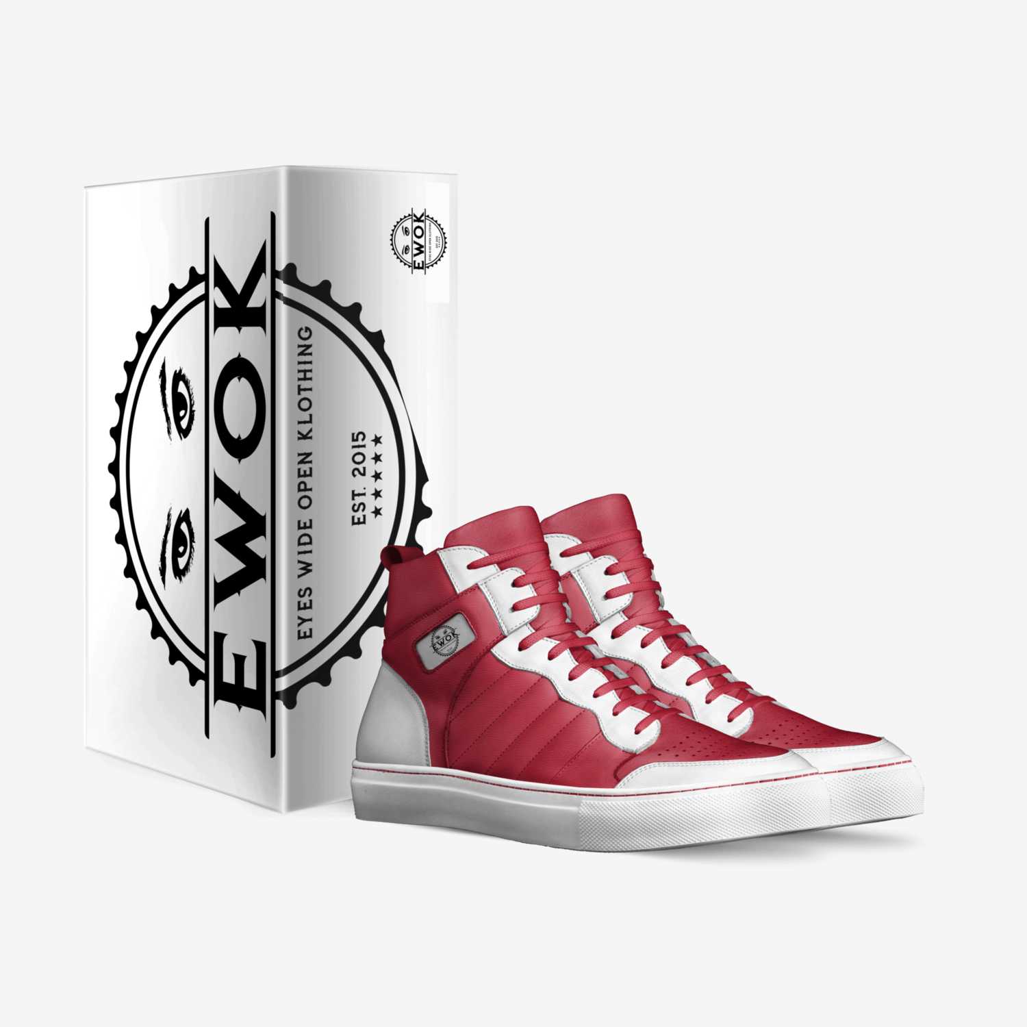 EWOK HITEK RED custom made in Italy shoes by Amp Jones | Box view