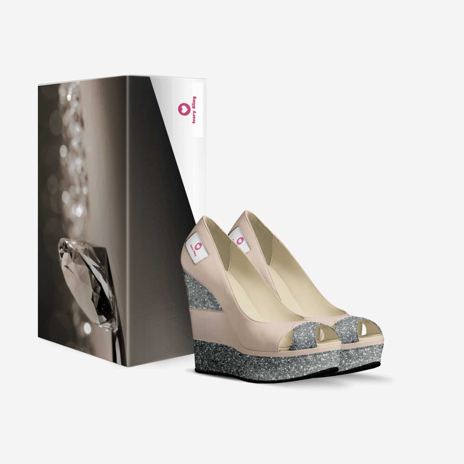 Ivory Bling custom made in Italy shoes by Aomoji Kei | Box view