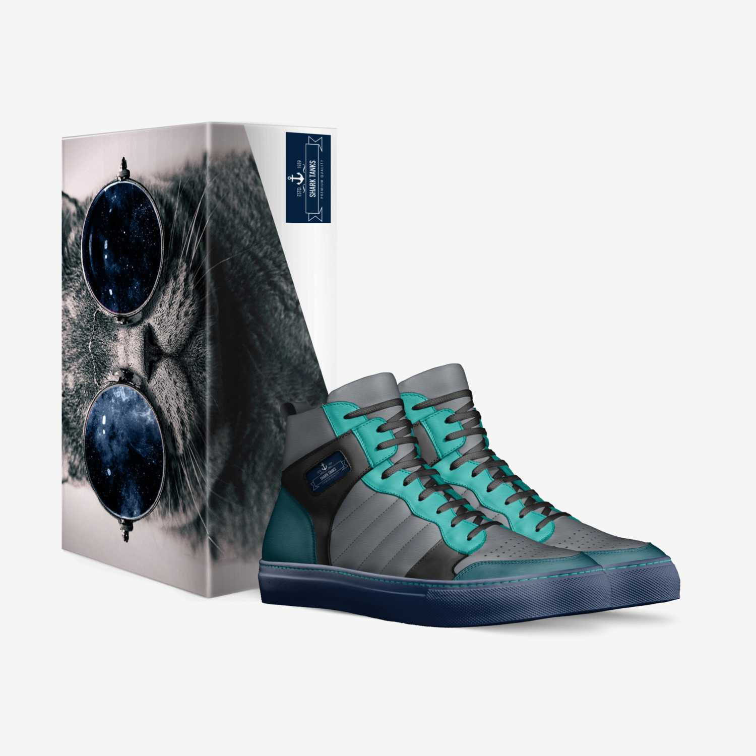Shark tanks custom made in Italy shoes by Sabastian | Box view