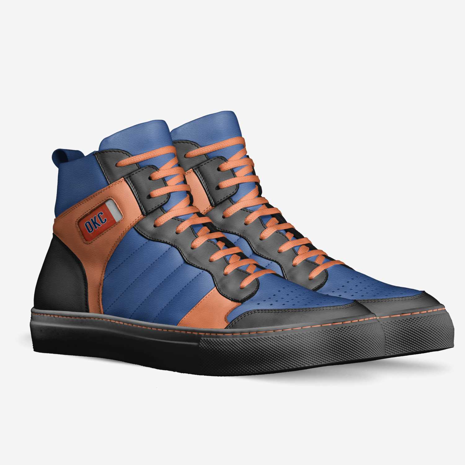 Okc thunder  custom made in Italy shoes by Jaiden Ennis | Double view