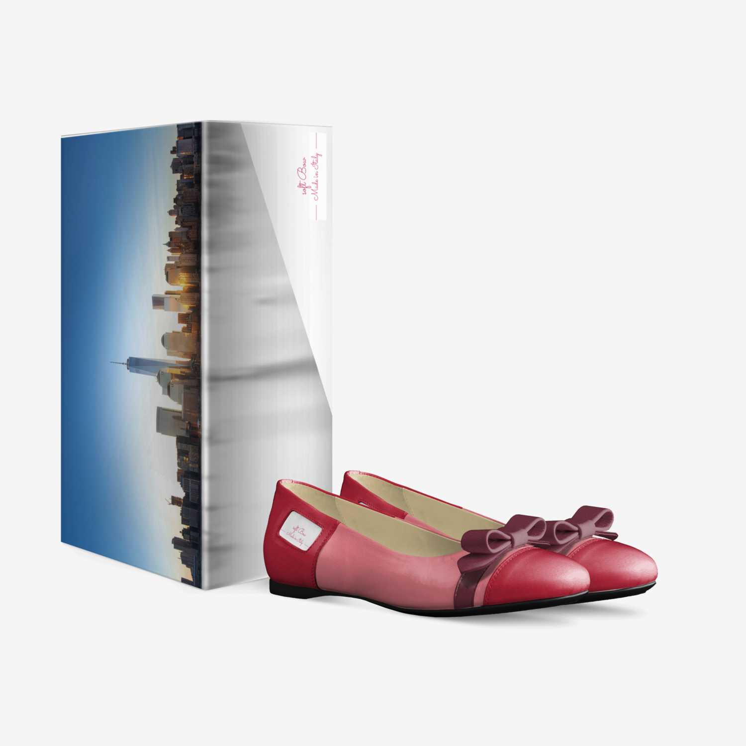 soft Bow custom made in Italy shoes by Ashwaq Alashmali | Box view