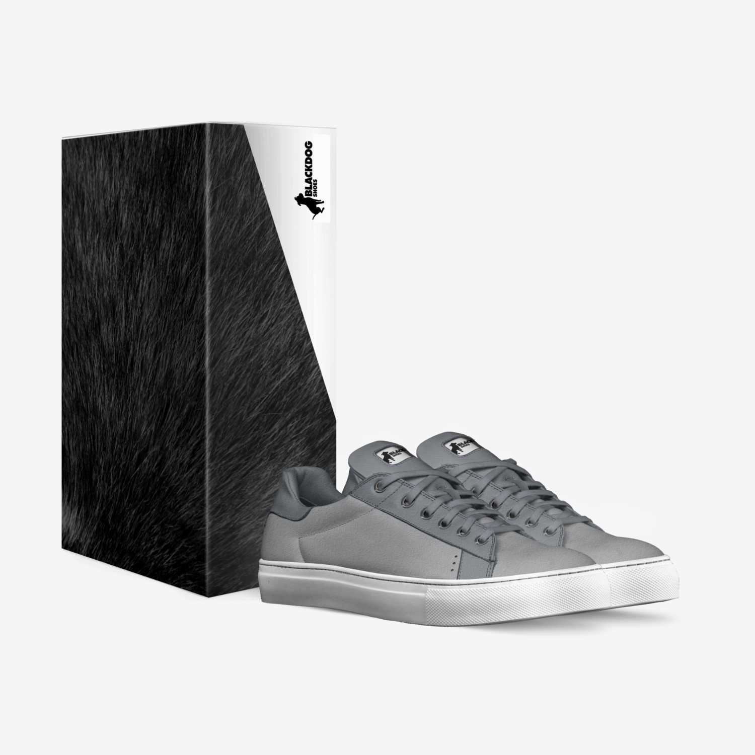 Grey Pittie custom made in Italy shoes by Jordan Aschwege | Box view