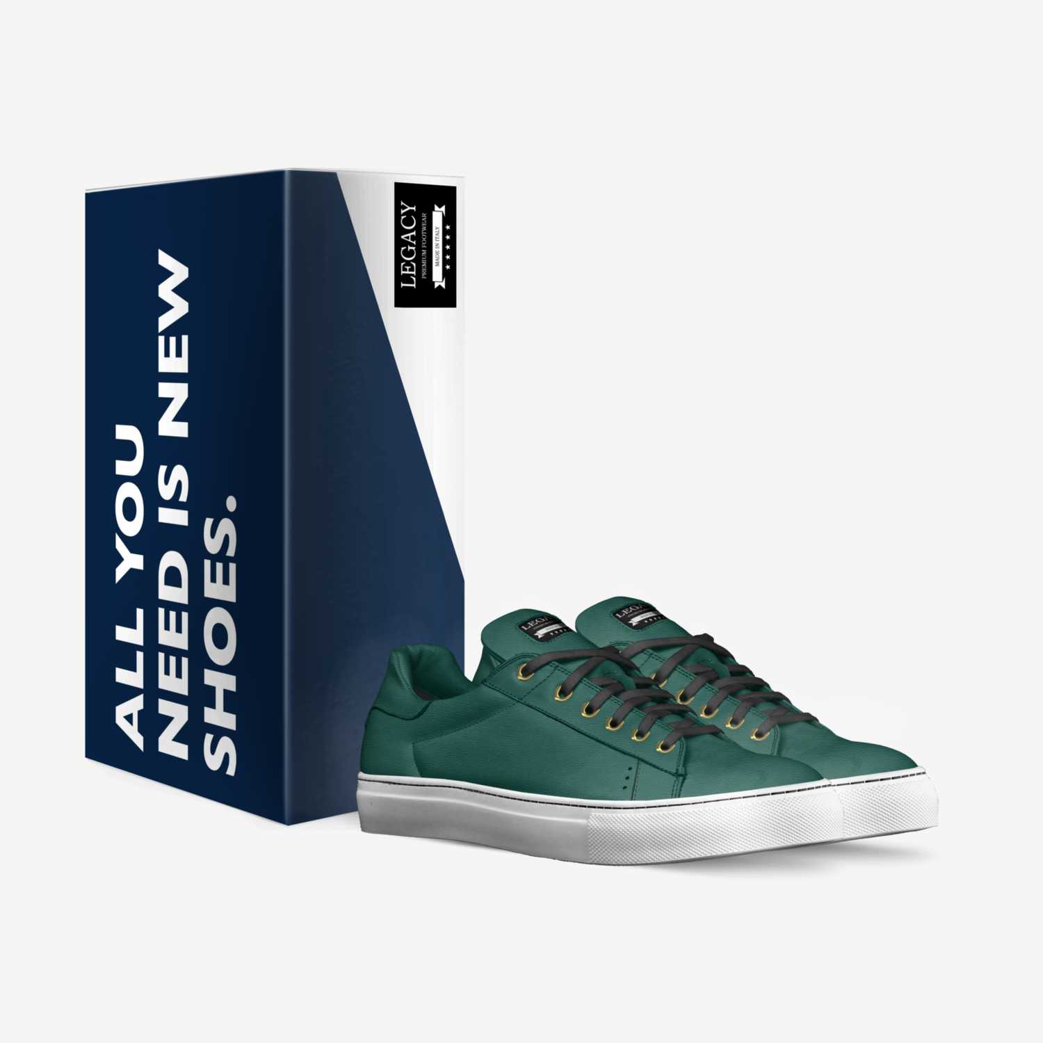 Classics - Green custom made in Italy shoes by C. | Box view