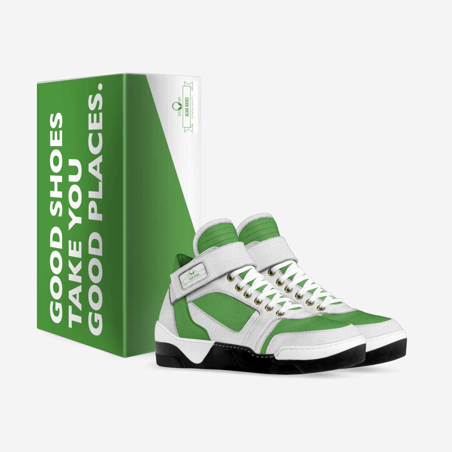 Alma kicks custom made in Italy shoes by Zaccheaus Keyshawn Wright | Box view