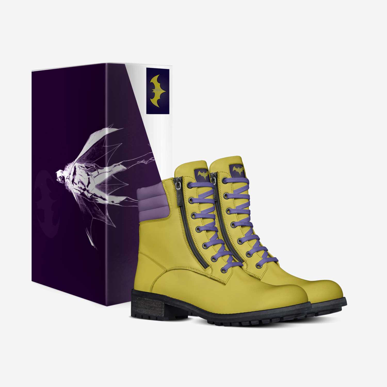 batgirl custom made in Italy shoes by Issa Dadivas | Box view