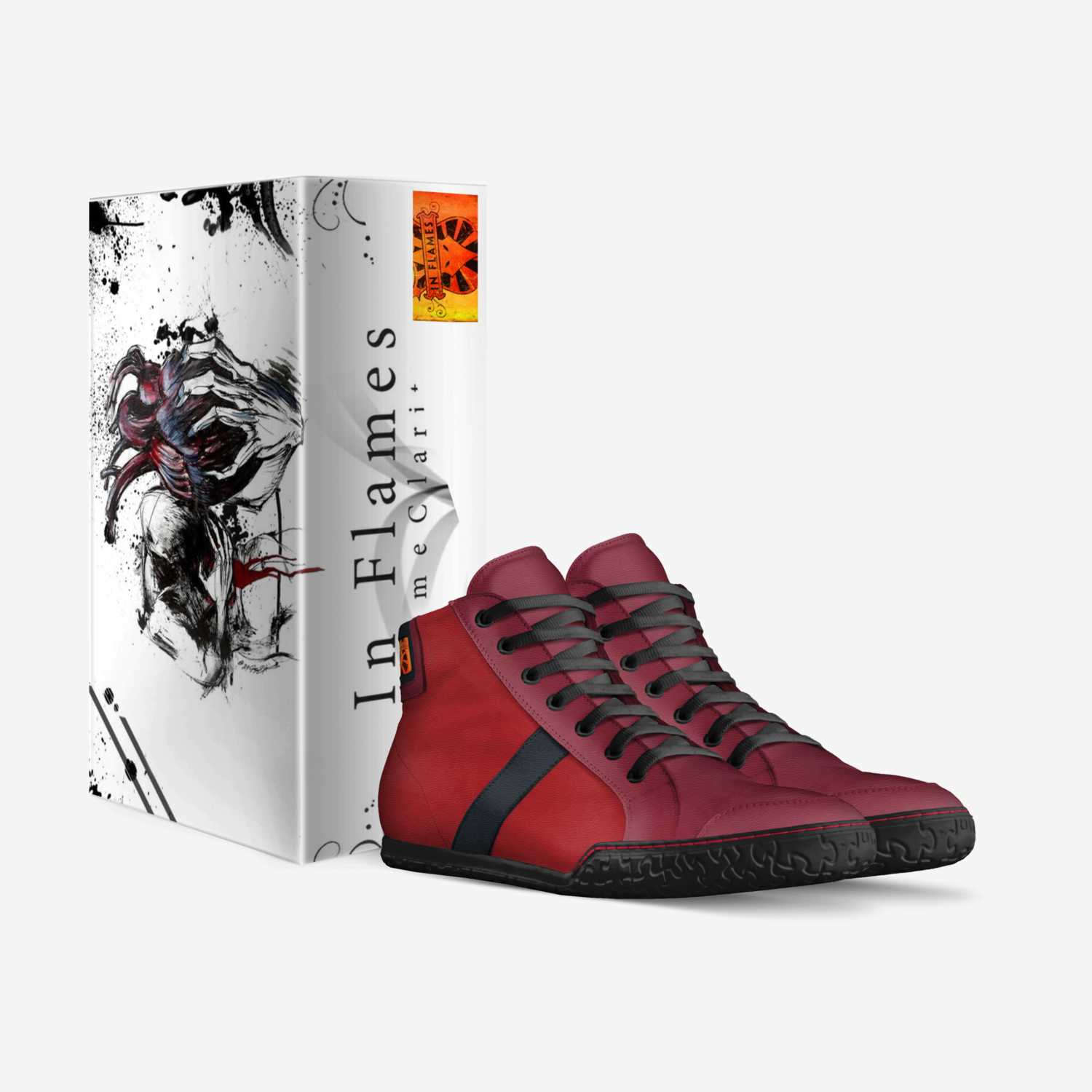 In Flames custom made in Italy shoes by Hello Boing | Box view