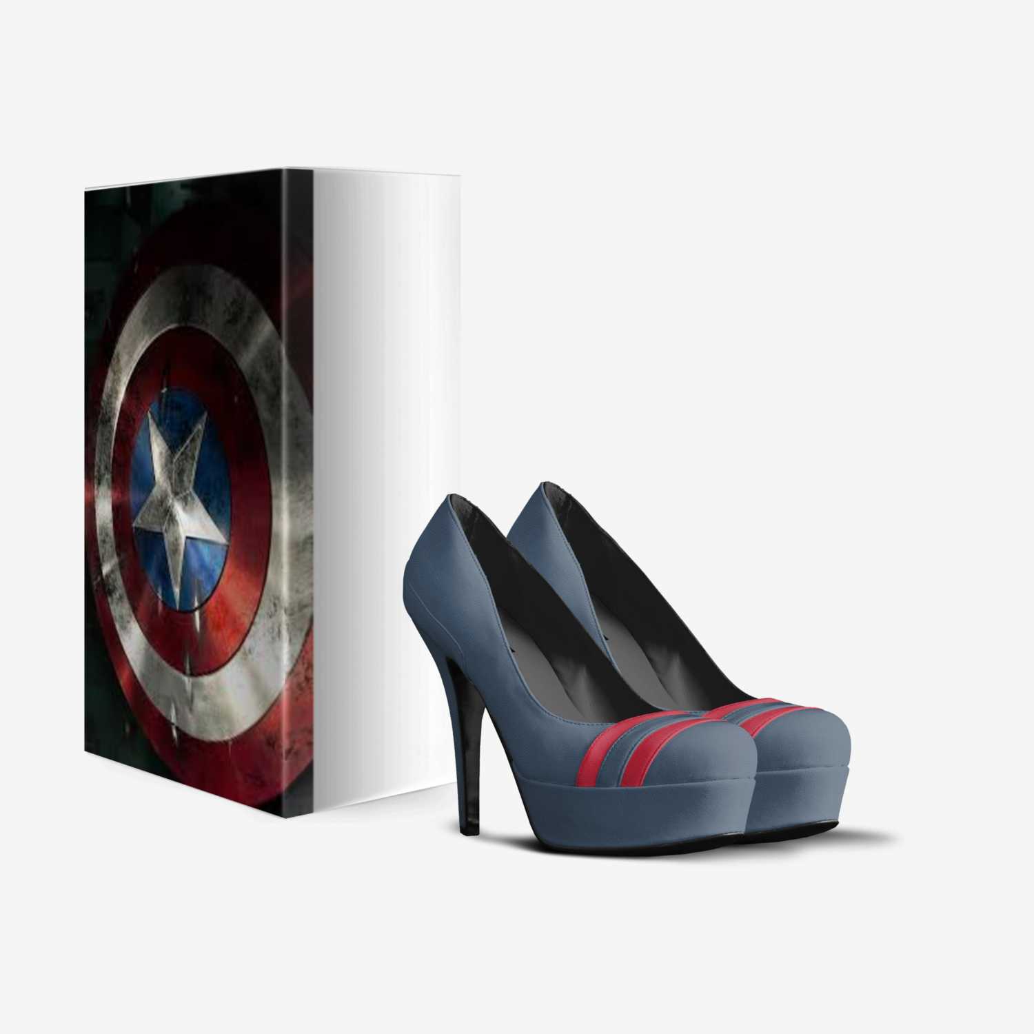 Captain America  custom made in Italy shoes by Riley Kavanaugh | Box view