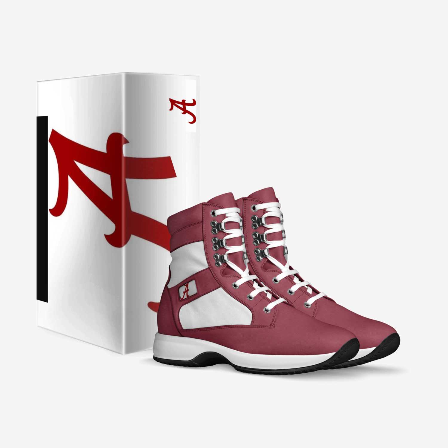 Roll tide custom made in Italy shoes by Devan Cook | Box view