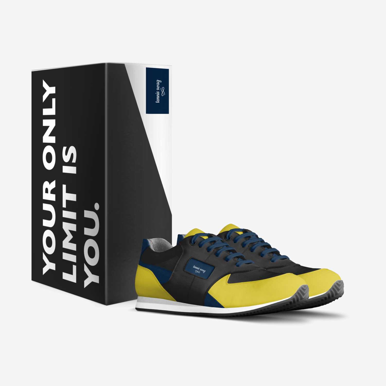 tennis swag custom made in Italy shoes by Ridge | Box view