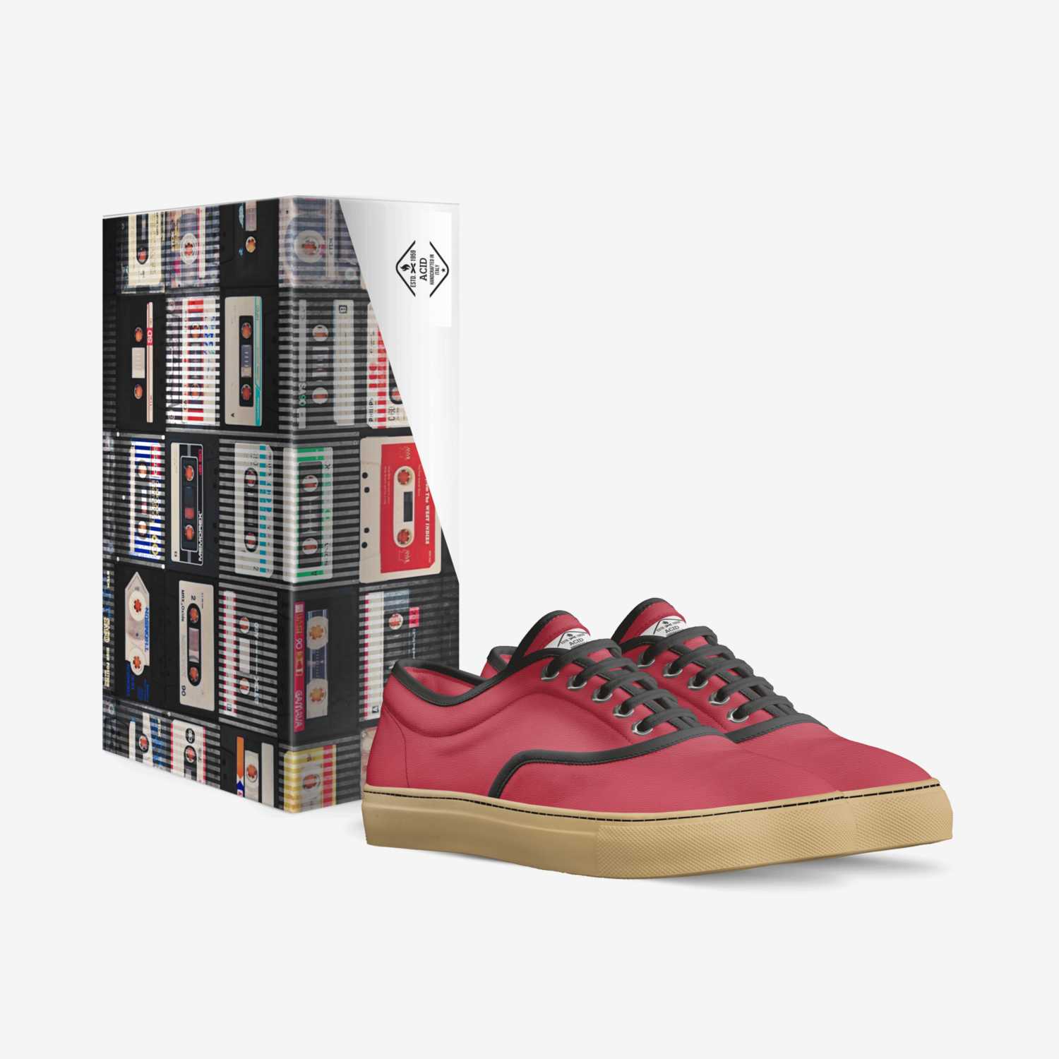 Acid custom made in Italy shoes by Jakevious Plummer | Box view